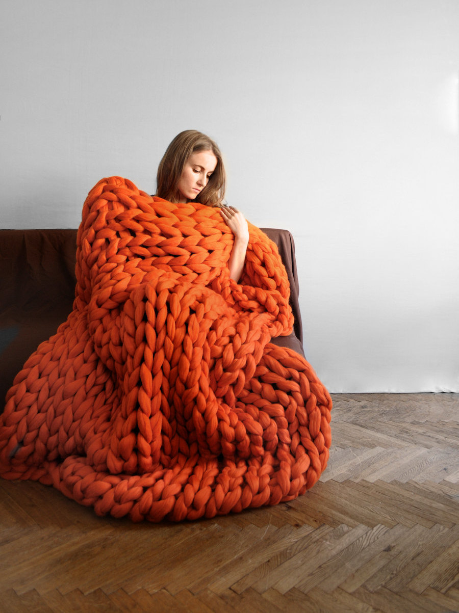 Coperte in filato gigante lana merino - Keblog Shop