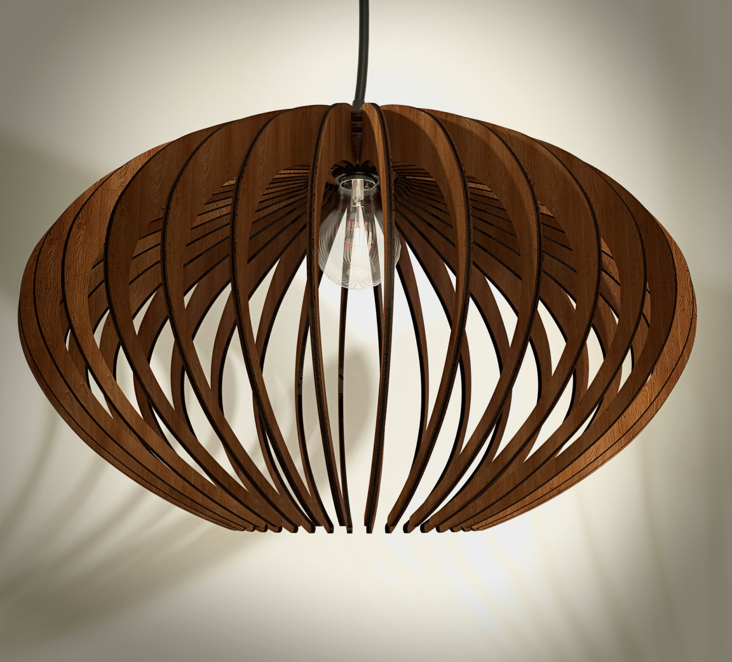 Lampadario in legno design moderno industrial minimalista - Keblog