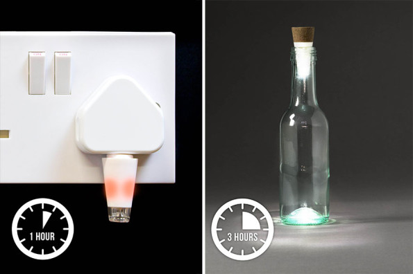 Tappo bottiglia con luce LED ricaricabile